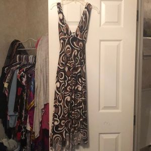 Swirl pattern long dress